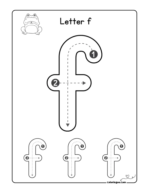 How To Write The Letter F Worksheet