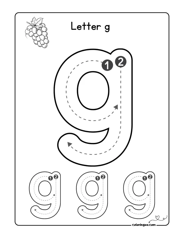 How To Write The Letter G Worksheet