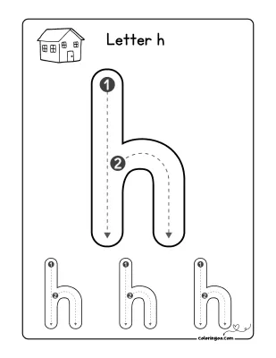How To Write The Letter H Worksheet