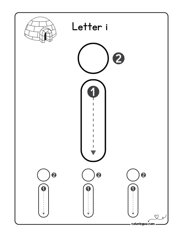How To Write The Letter I Worksheet