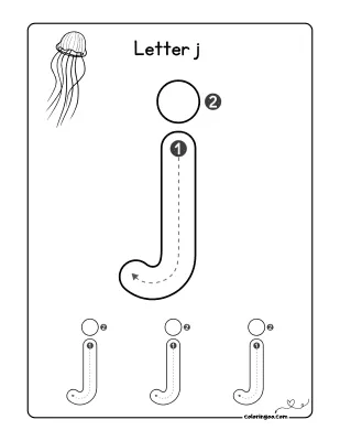 How To Write The Letter J Worksheet