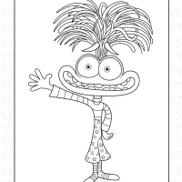 Inside Out 2 Anxiety Coloring Page
