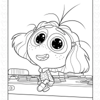 Inside Out 2 Envy Coloring Page