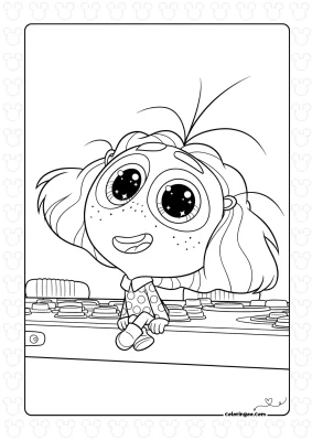 Inside Out 2 Envy Coloring Page