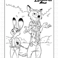 Judy Hopps and Nick Wilde Coloring Pages 10 Judy Hopps and Nick Wilde Coloring Pages