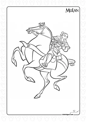 Khan and Li Shang Coloring Page