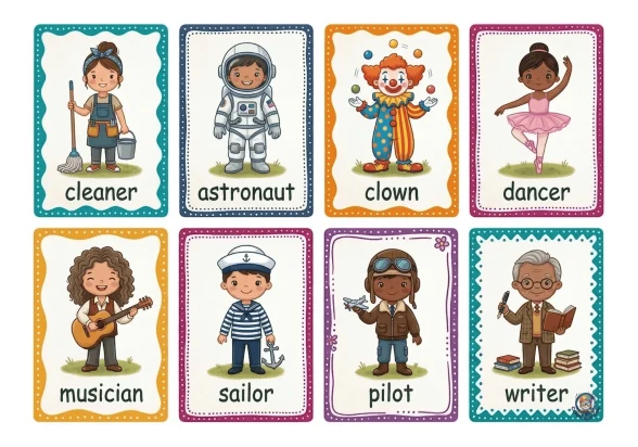 Kids Professions Printable Flashcards