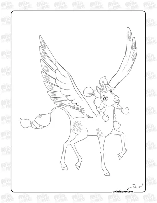 Kyara from Mia and Me Coloring Sheet
