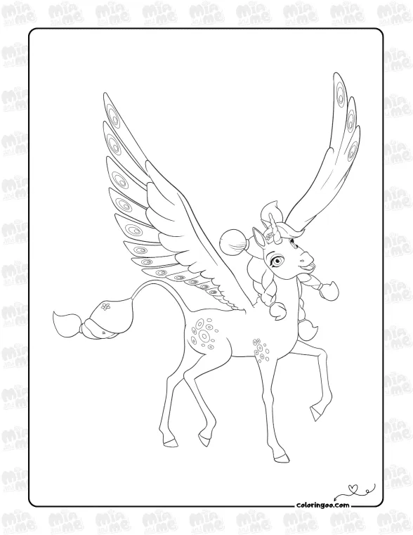 Kyara from Mia and Me Coloring Sheet 1 Kyara from Mia and Me Coloring Sheet