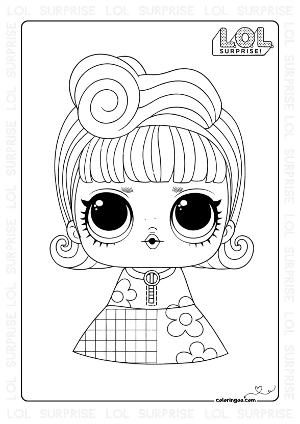 LOL Surprise New Go-Go Gurl Coloring Page 1 LOL Surprise New Go Go Gurl Coloring Page