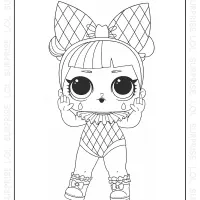 LOL Surprise New Harlequin Girl Coloring Page