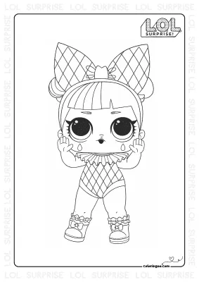 LOL Surprise New Harlequin Girl Coloring Page