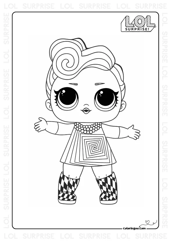 LOL Surprise New Optical Coloring Page 1 LOL Surprise New Optical Coloring Page
