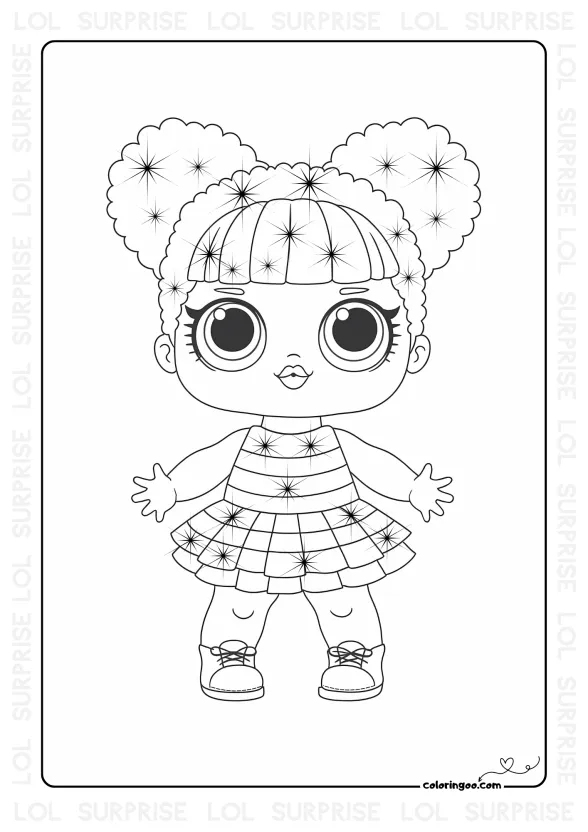 LOL Surprise New Queen Bee Coloring Page 1 LOL Surprise New Queen Bee Coloring Page
