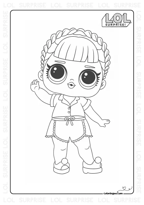 LOL Surprise New Sleeping BB Coloring Page 1 LOL Surprise New Sleeping BB Coloring Page