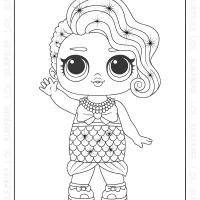 LOL Surprise New Splash Queen Coloring Page