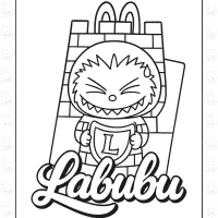 Labubu Checkmate Series Coloring Page