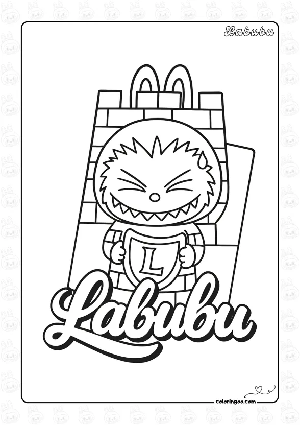 Labubu Checkmate Series Coloring Page
