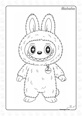 Labubu Coloring Page