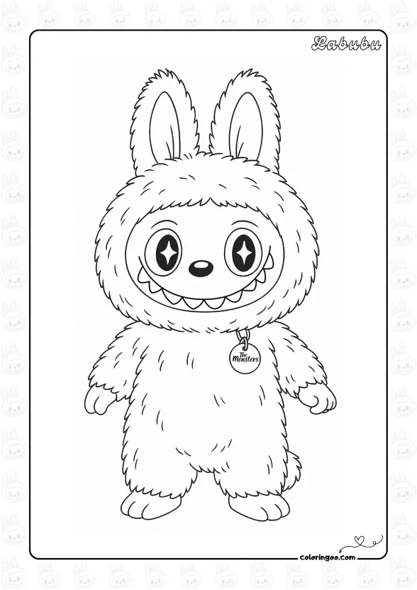 Labubu Coloring Page