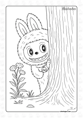 Free Printable Labubu Colouring Pages