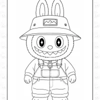 Labubu Colouring Sheet