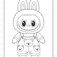 Labubu Loves Animals Coloring Pages