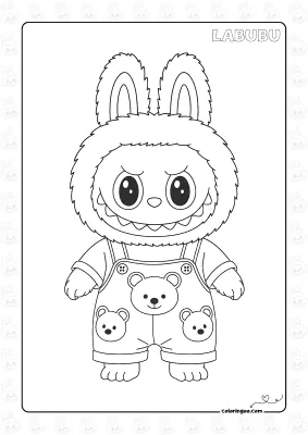 Labubu Loves Animals Coloring Pages