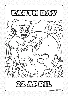 Let’s Love The World Coloring Page