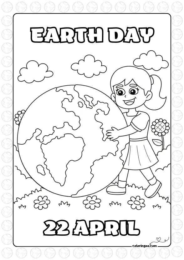 Lets Love The World Coloring Sheet