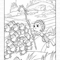 Luca and Fishes Coloring Page