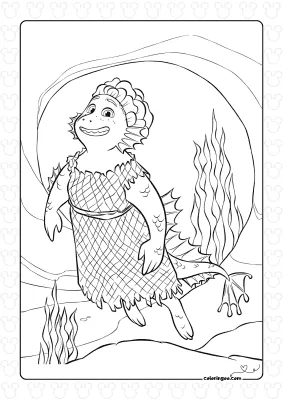 Luca’s Mother Daniela Paguro Coloring Page