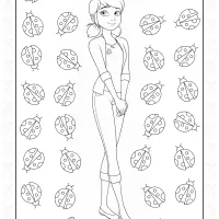 Marinette The Ladybug Coloring Page