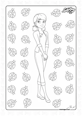 Marinette The Ladybug Coloring Page