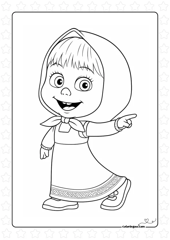 Masha Coloring Pages