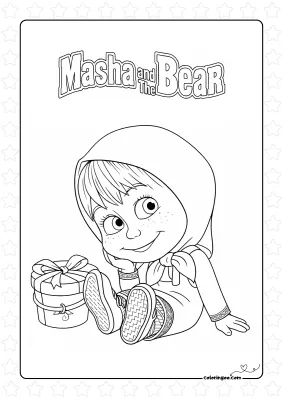 Masha Coloring Sheet