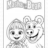 Masha and the Bear Coloring Sheet 5 Masha and the Bear Coloring Sheet