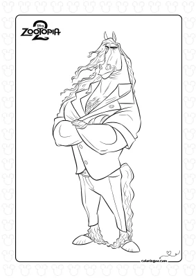 Mayor Winddancer from Zootopia 2 Coloring Pages
