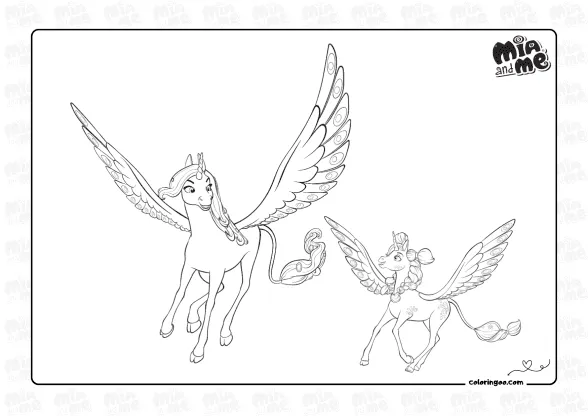 Mia And Me Kyara Coloring Page 1 Mia And Me Kyara Coloring Page
