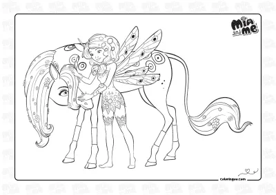 Mia And Me Lyria Coloring Page