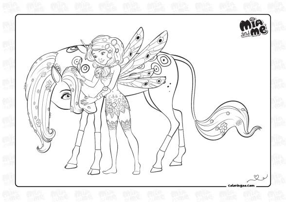 Mia And Me Lyria Coloring Page 1 Mia And Me Lyria Coloring Page
