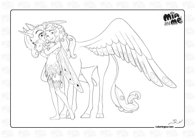 Mia And Me Onchao Coloring Page