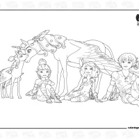 Mia Yuko And Mo Coloring Page