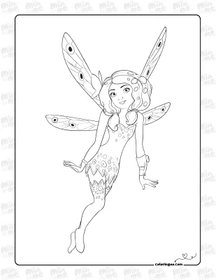 Mia and Me Cartoon Coloring Page