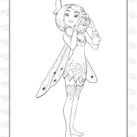 Mia and Me Heart Hands Coloring Page