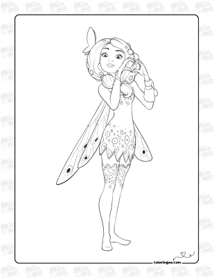 Mia and Me Heart Hands Coloring Page