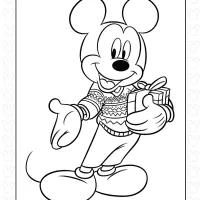 Mickey with a Christmas Gift 3 Mickey with a Christmas Gift