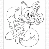 Miles Tails Prower Coloring Page