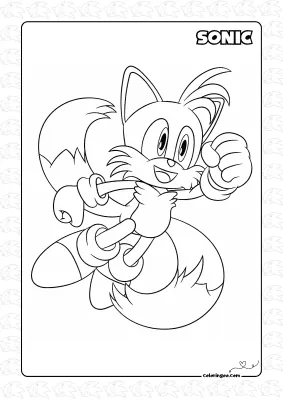 Miles Tails Prower Coloring Page