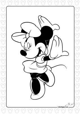 Minnie Celebration Coloring Page